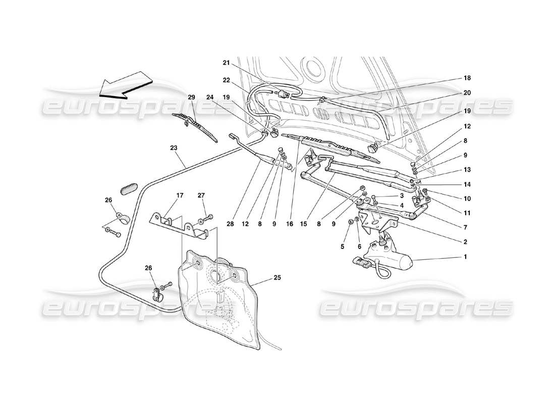 a part diagram from the ferrari 360 challenge (2000) parts catalogue