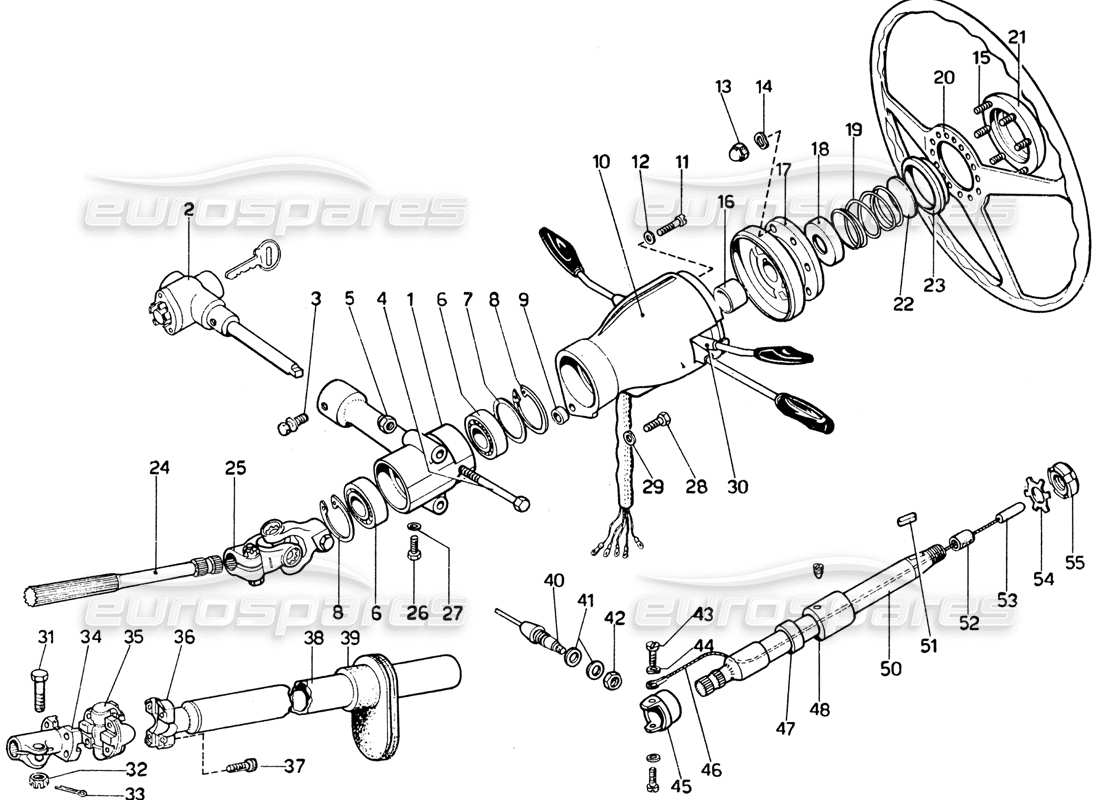 a part diagram from the ferrari 365 gtb4 daytona (1969) parts catalogue