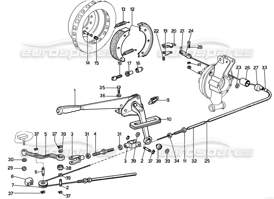 a part diagram from the ferrari 365 gtb4 daytona (1969) parts catalogue
