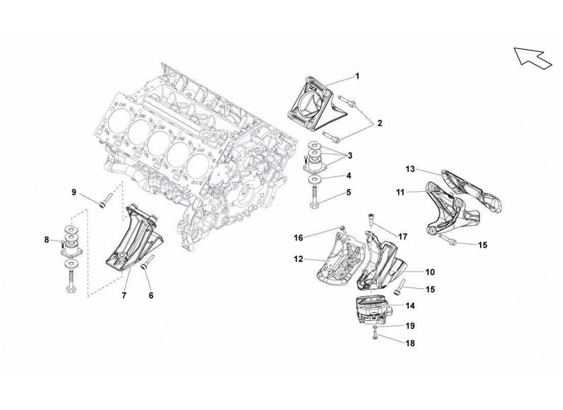 a part diagram from the lamborghini gallardo sts ii sc parts catalogue