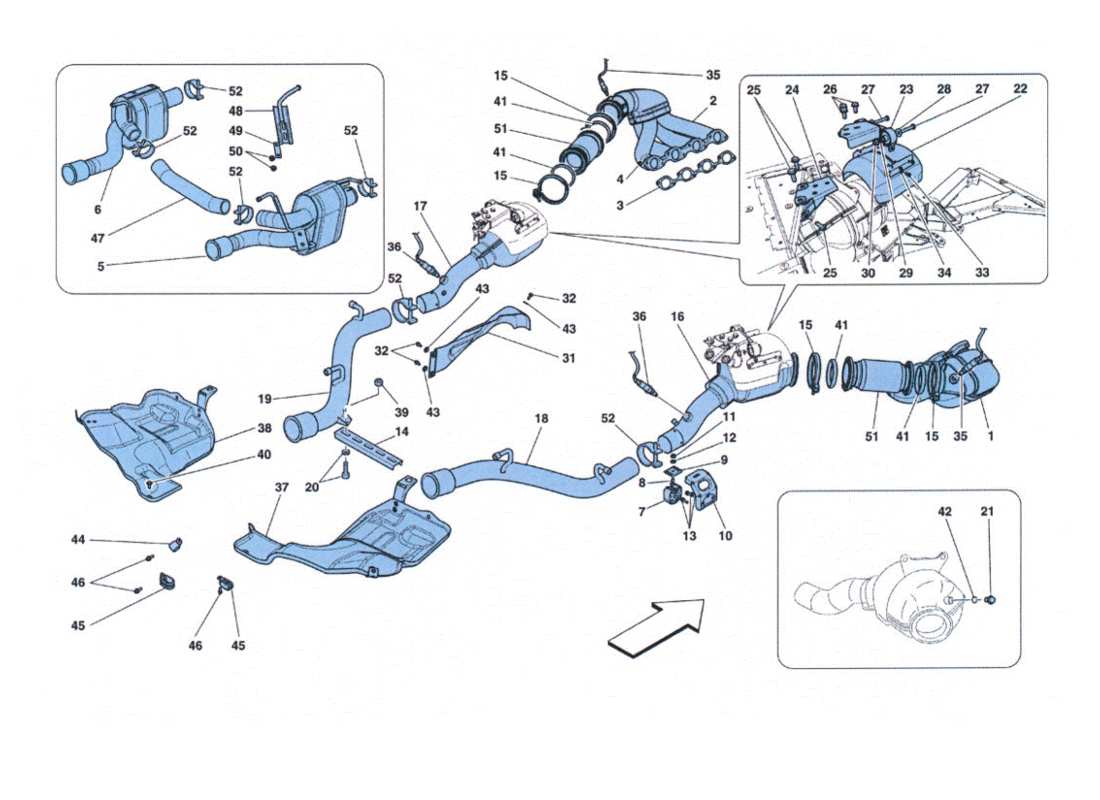 a part diagram from the Ferrari 458 Challenge parts catalogue