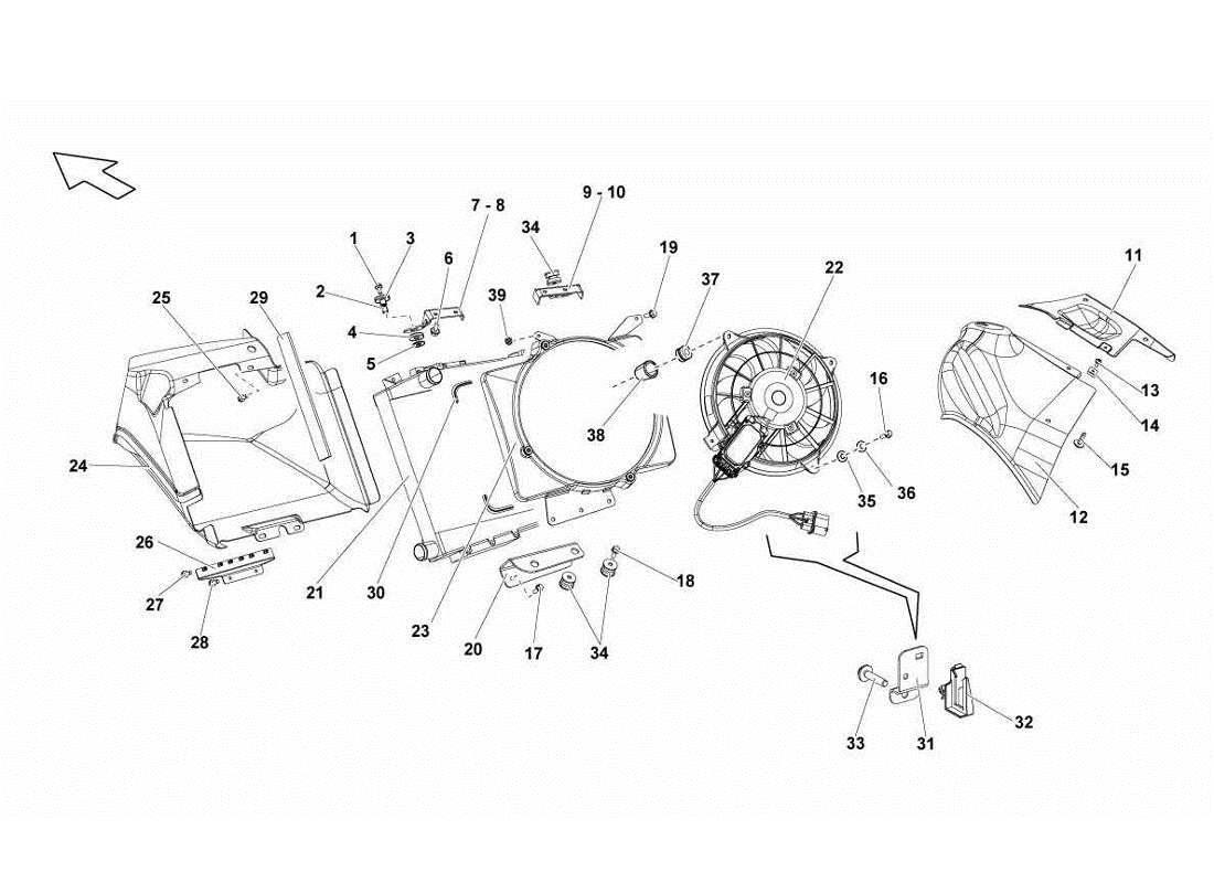 a part diagram from the lamborghini gallardo lp570-4s perform parts catalogue