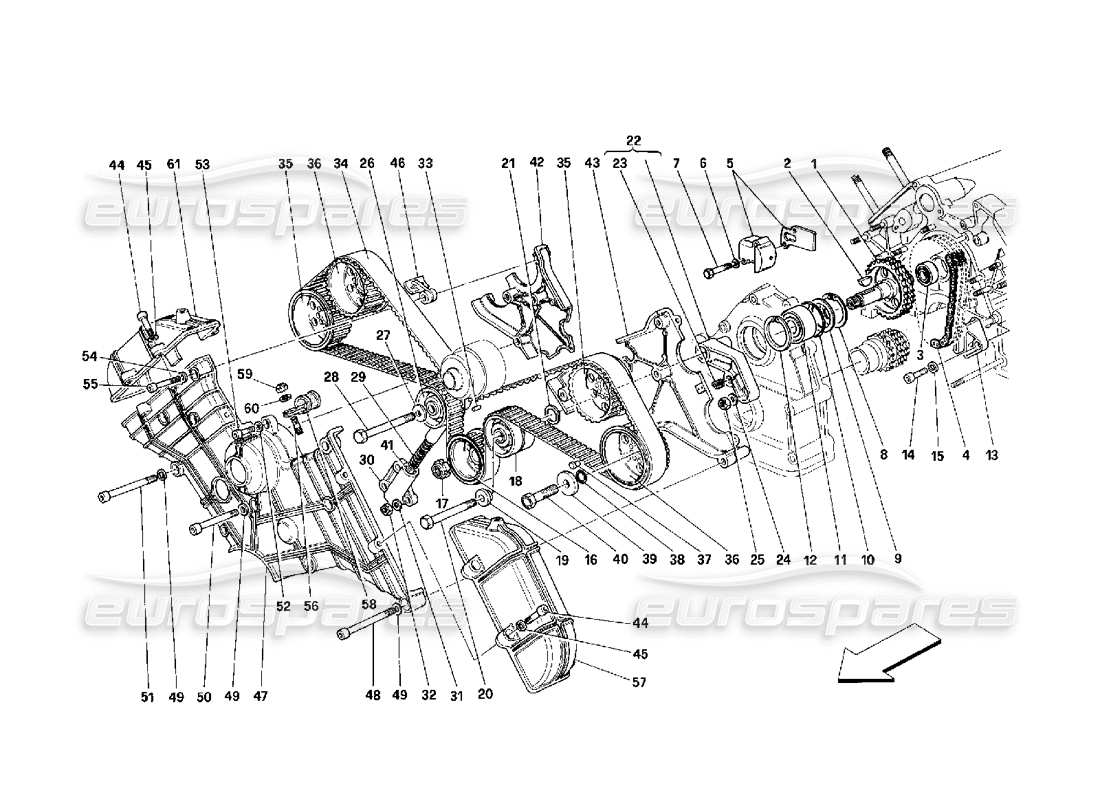 a part diagram from the ferrari 348 parts catalogue