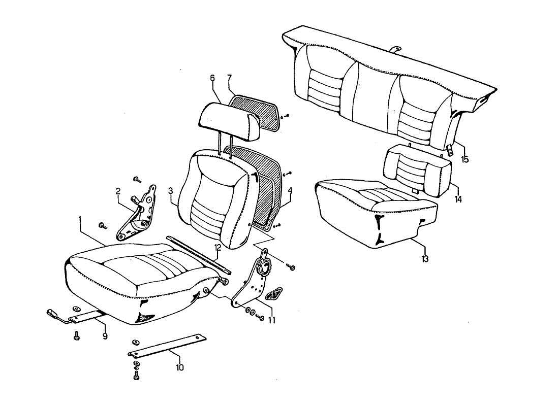 a part diagram from the lamborghini jarama parts catalogue