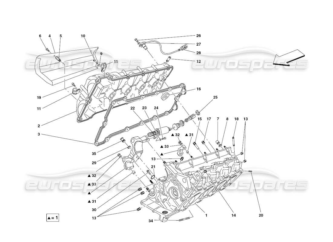 a part diagram from the ferrari 430 challenge (2006) parts catalogue