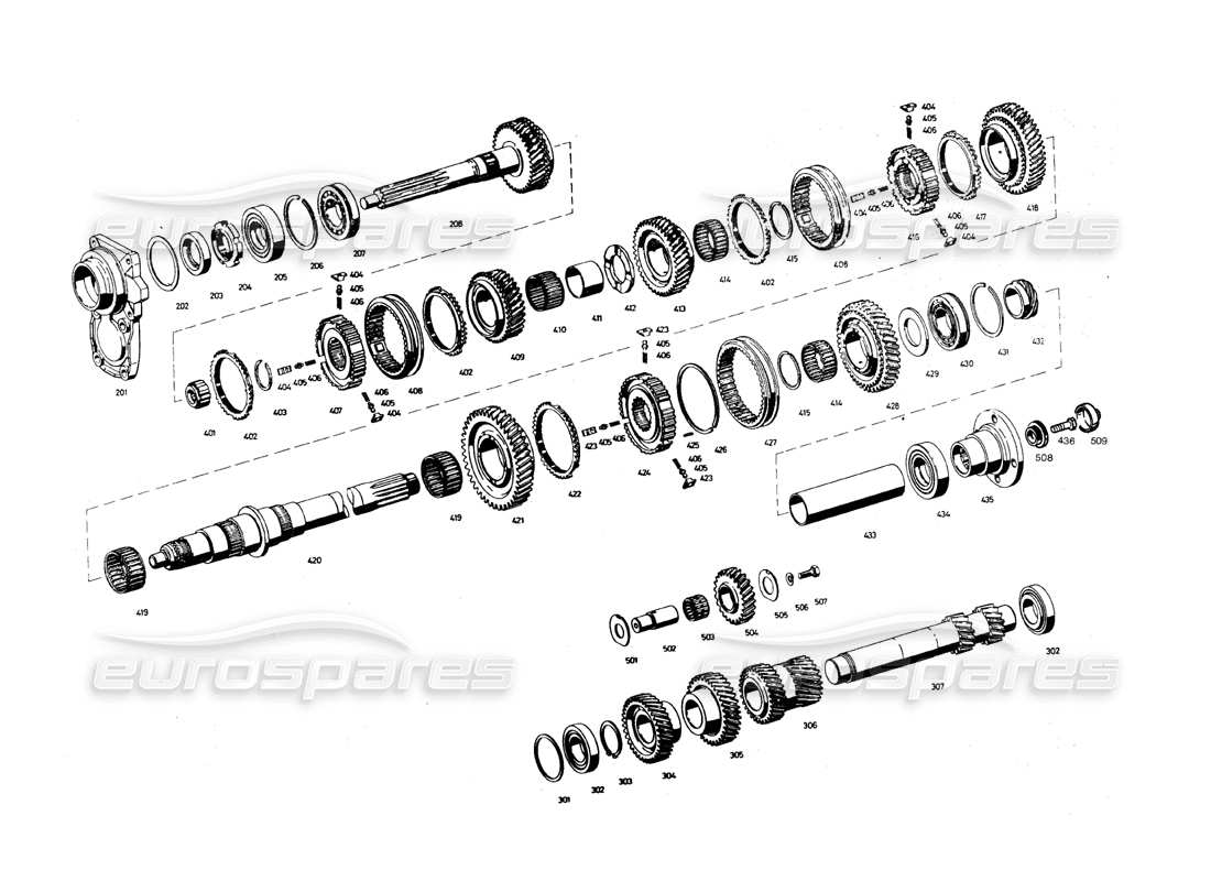 a part diagram from the maserati qtp.v8 4.9 (s3) 1979 parts catalogue