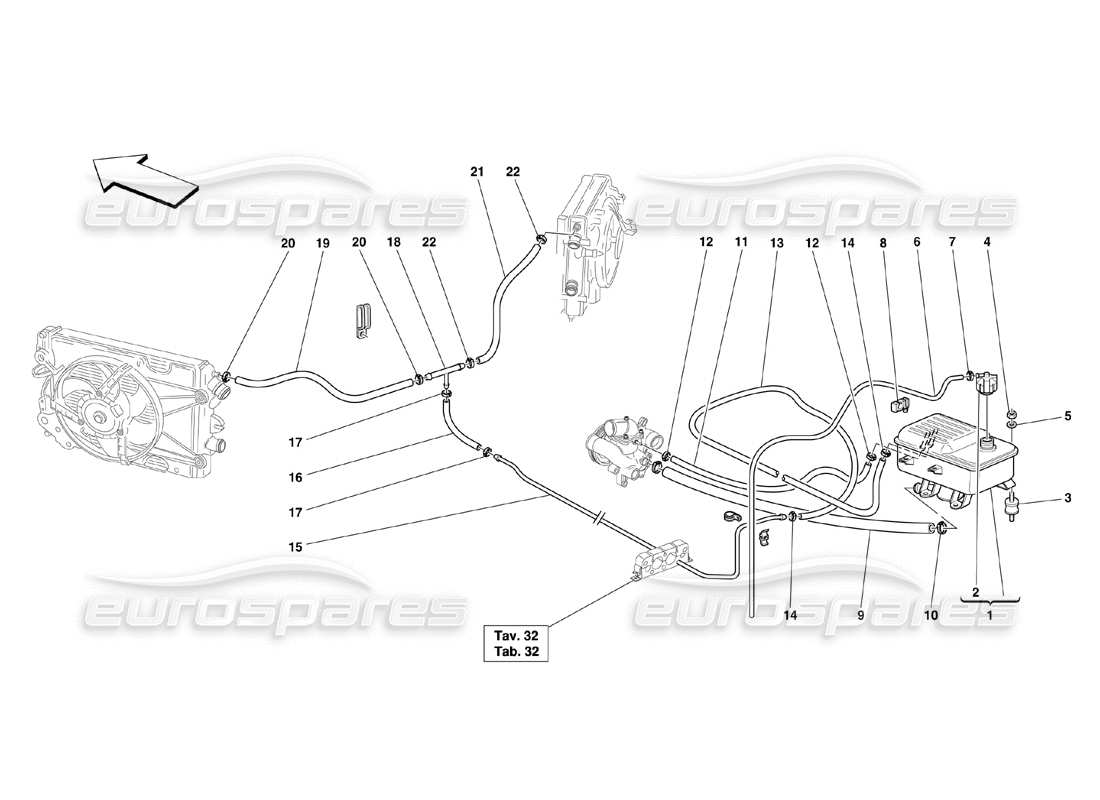 a part diagram from the ferrari 360 parts catalogue
