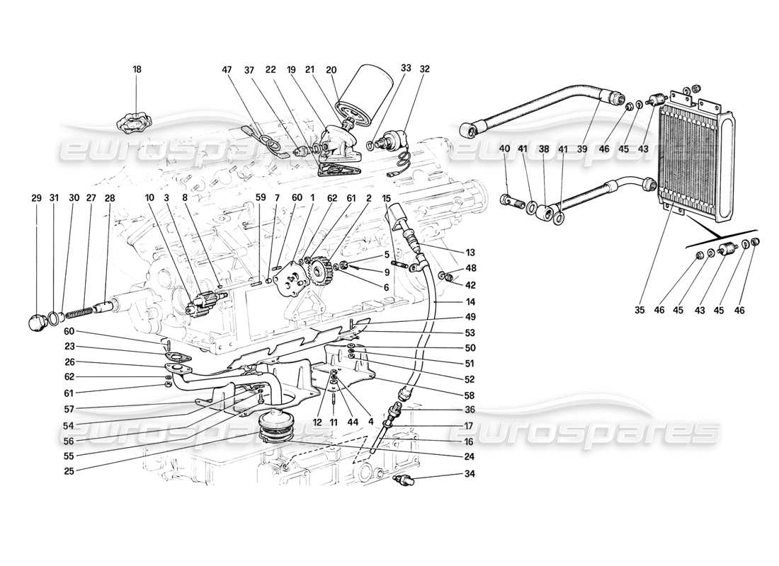 a part diagram from the ferrari mondial 8 (1981) parts catalogue