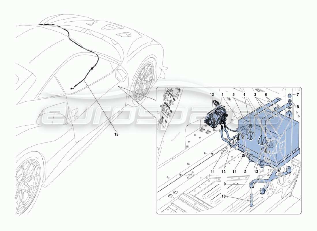 ferrari 488 challenge battery part diagram