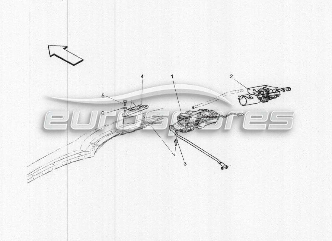 maserati grancabrio mc centenario electrical system: closing and microswitches parts diagram