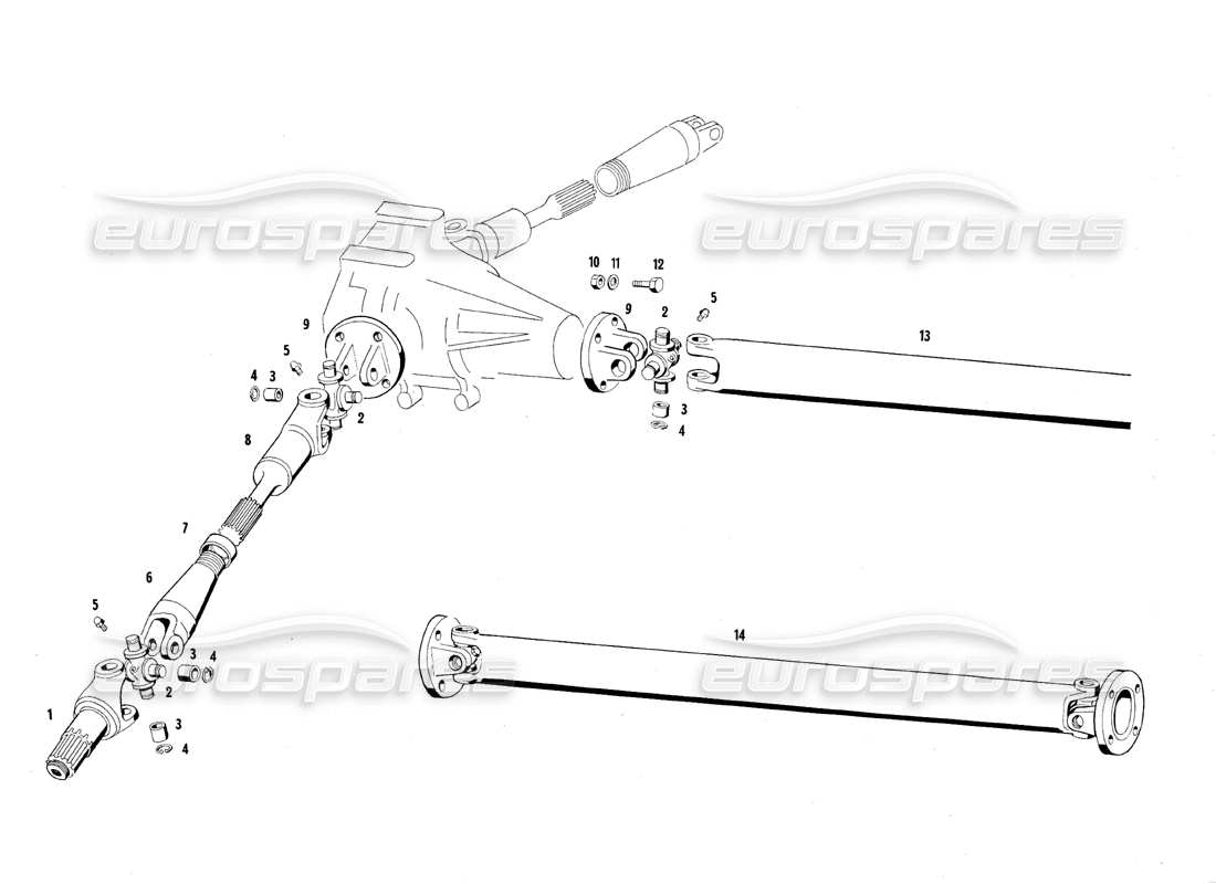 maserati mexico propeller shafts parts diagram