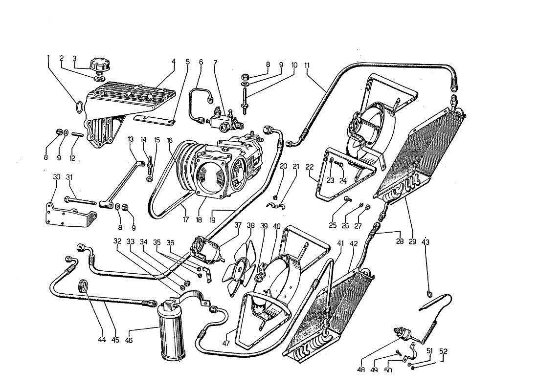 lamborghini jarama condizionatore (optional) parts diagram