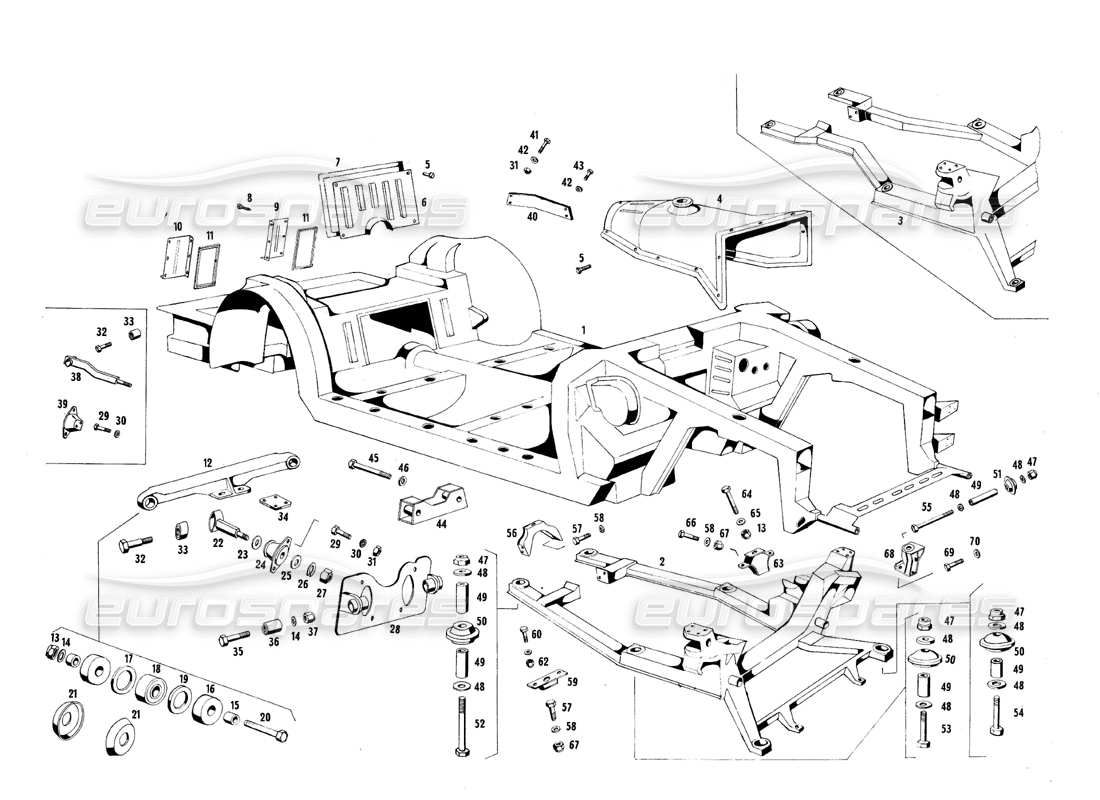 maserati mexico frame part diagram