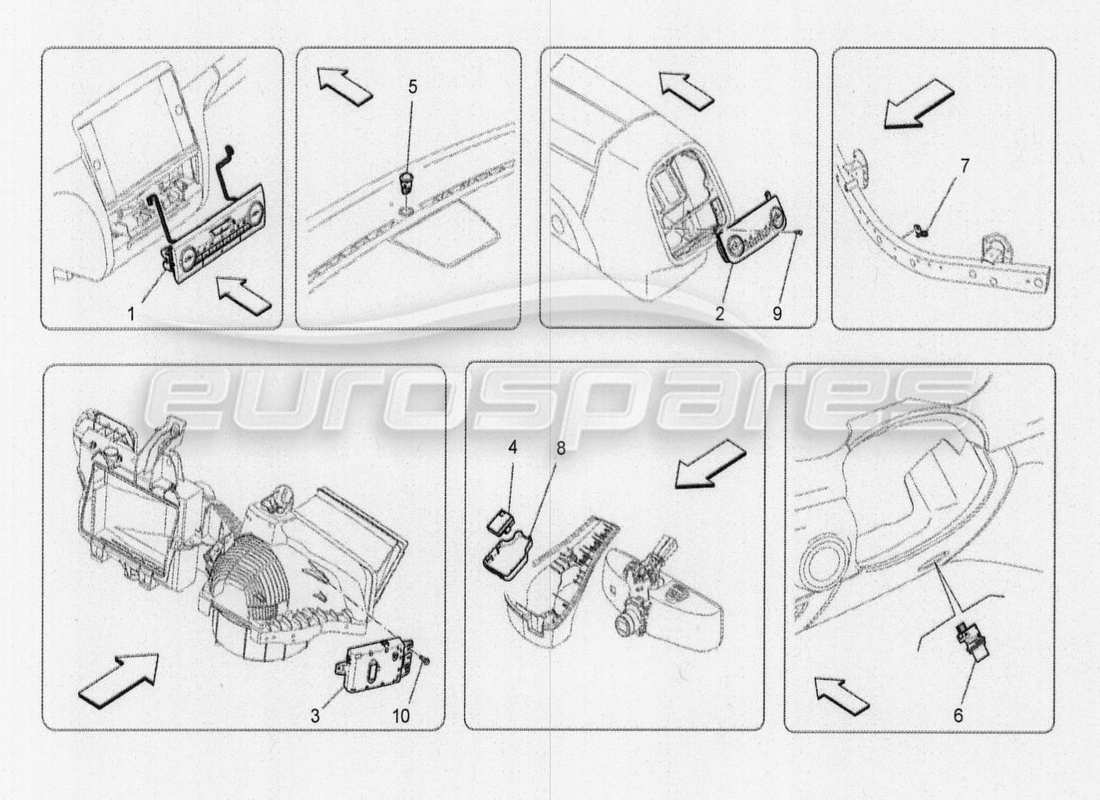 maserati qtp. v8 3.8 530bhp 2014 auto a c unit: electronic control parts diagram