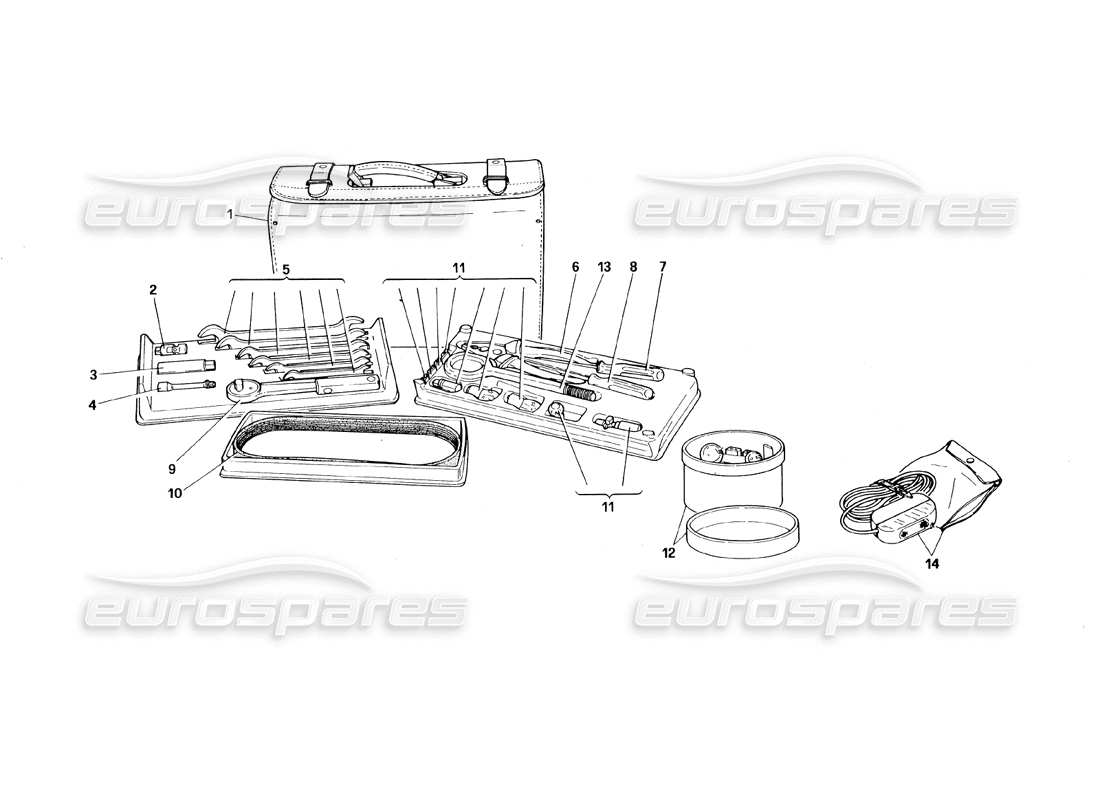 ferrari 348 (1993) tb / ts equipment - vertical bag parts diagram