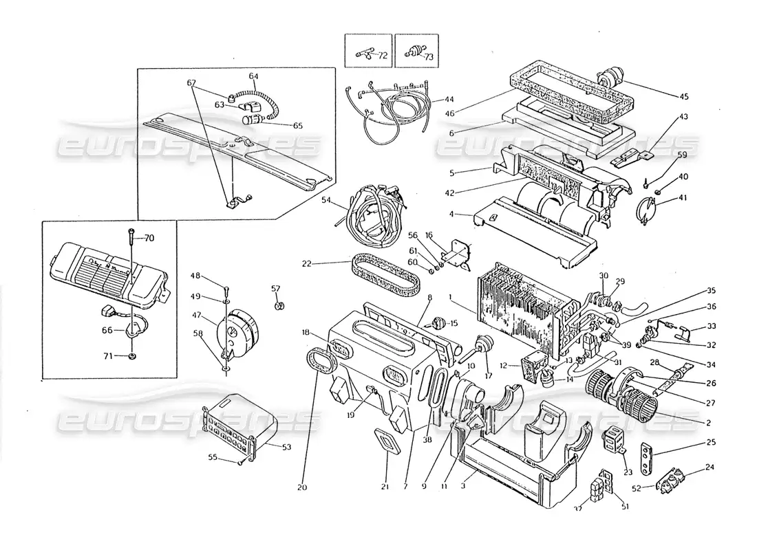 maserati 2.24v air - conditioner set parts diagram