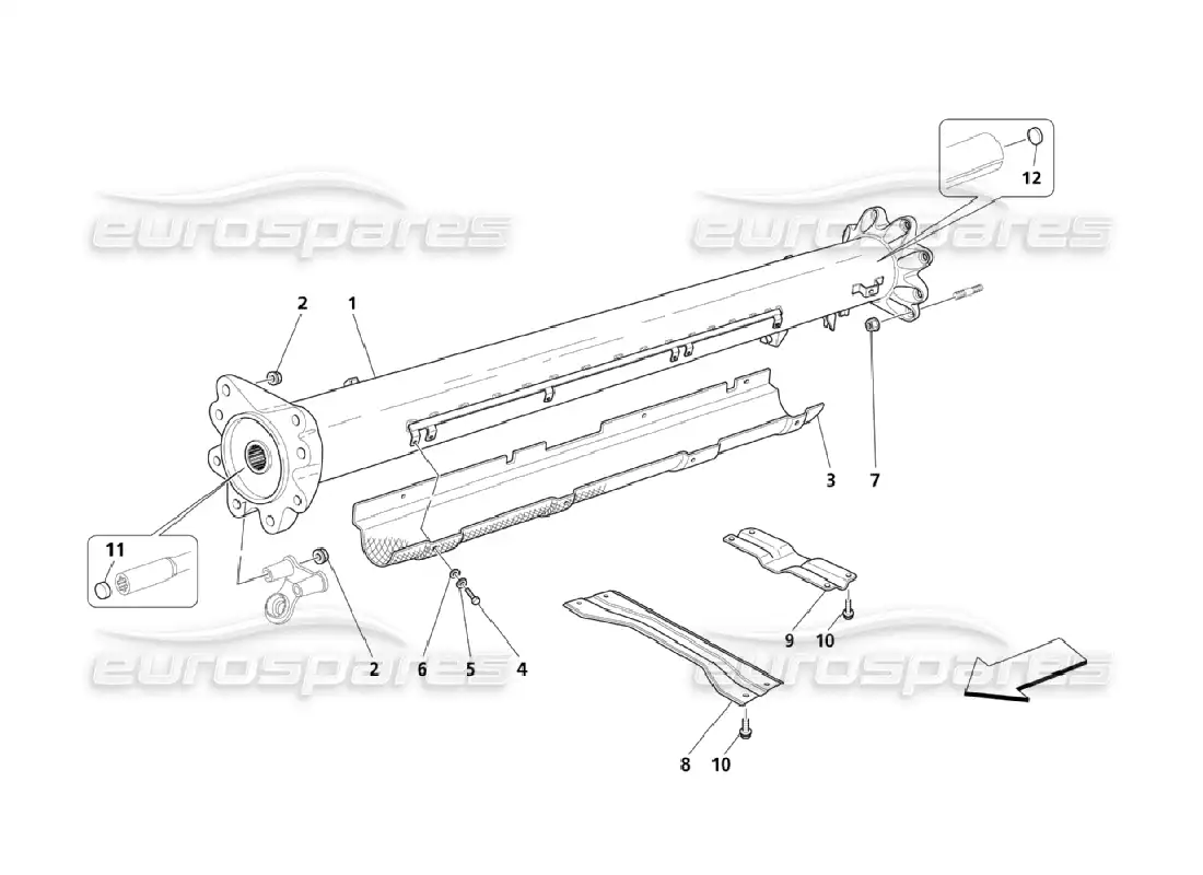 maserati qtp. (2006) 4.2 transmission tube parts diagram