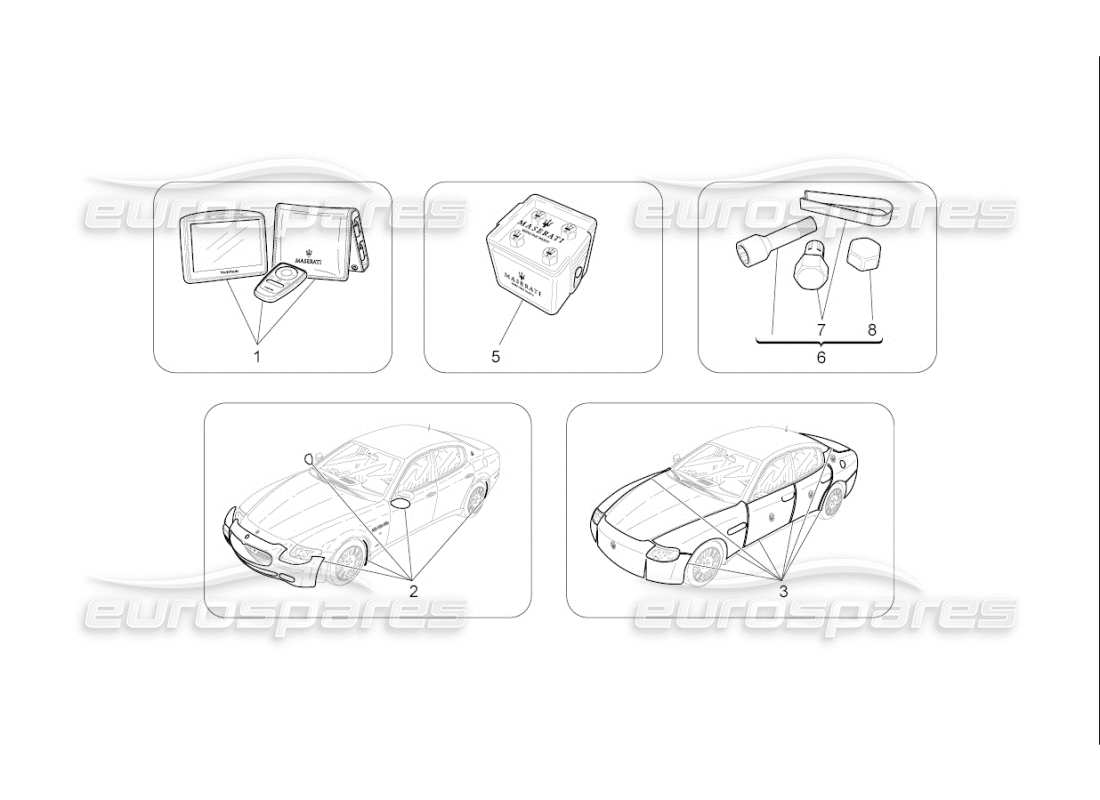 maserati qtp. (2008) 4.2 auto after market accessories parts diagram