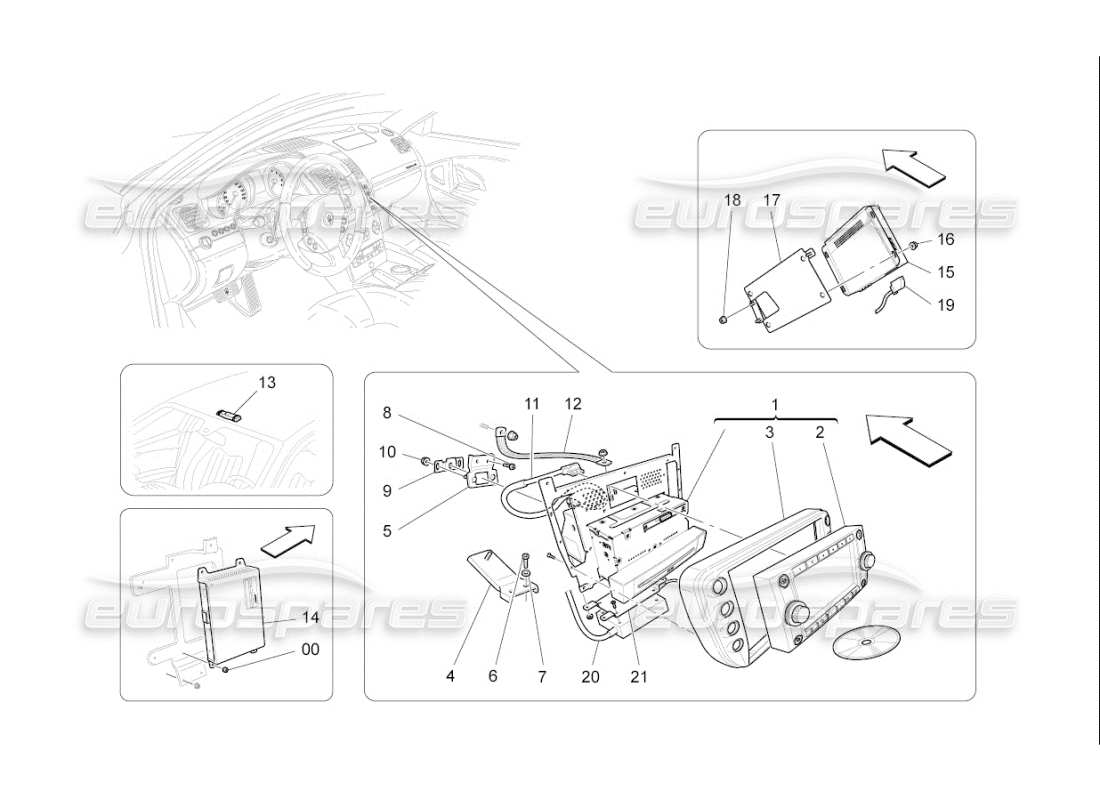 maserati qtp. (2009) 4.2 auto it system part diagram