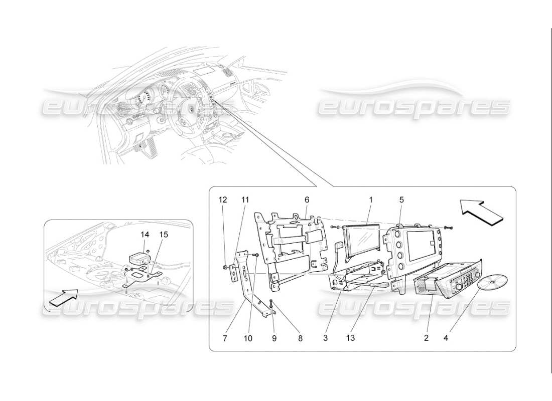 maserati qtp. (2009) 4.2 auto it system part diagram