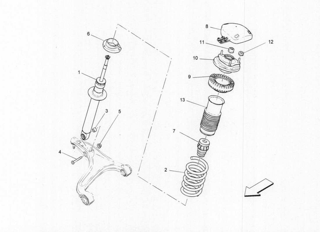 maserati qtp. v6 3.0 bt 410bhp 2015 front shock absorbers parts diagram