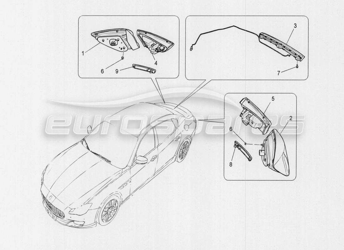 maserati qtp. v8 3.8 530bhp auto 2015 a c unit: engine compartment devices parts diagram