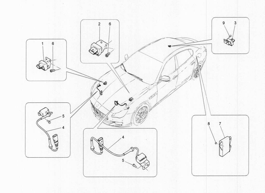 maserati qtp. v6 3.0 tds 275bhp 2017 injection and engine electronic control: suspension parts diagram