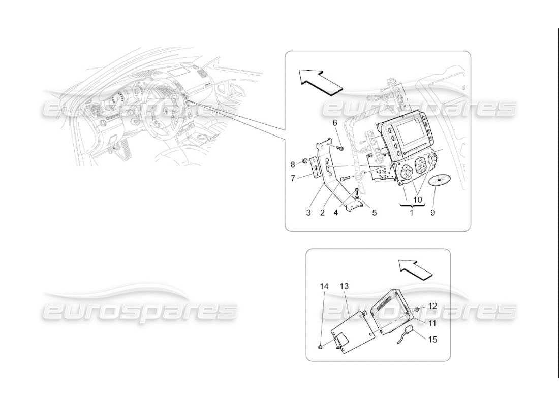 maserati qtp. (2008) 4.2 auto it system part diagram