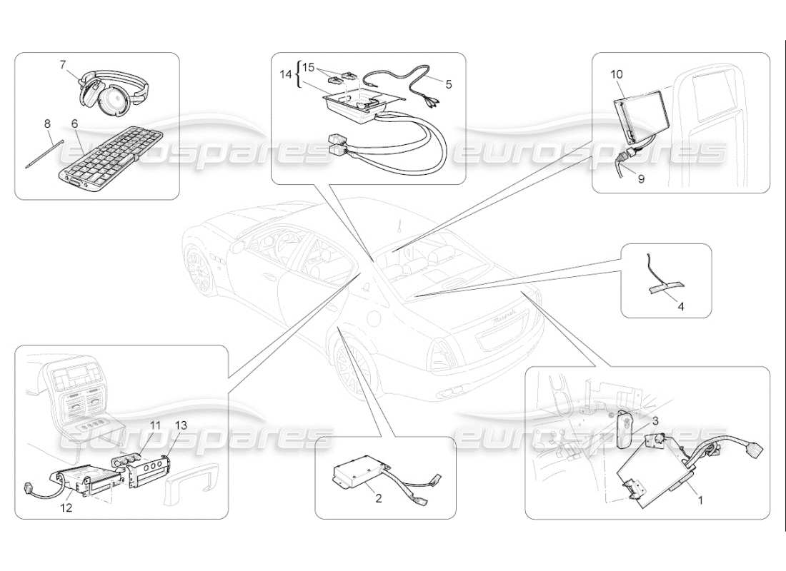 maserati qtp. (2008) 4.2 auto it system part diagram