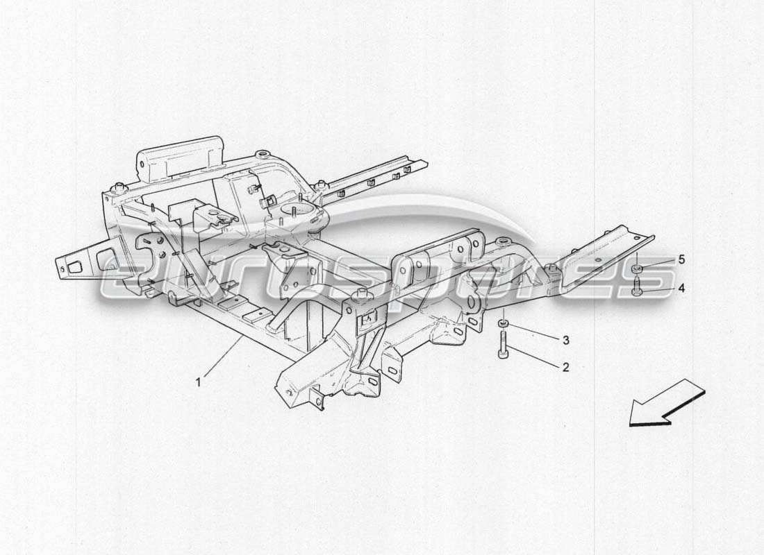 maserati grancabrio mc centenario front frame part diagram