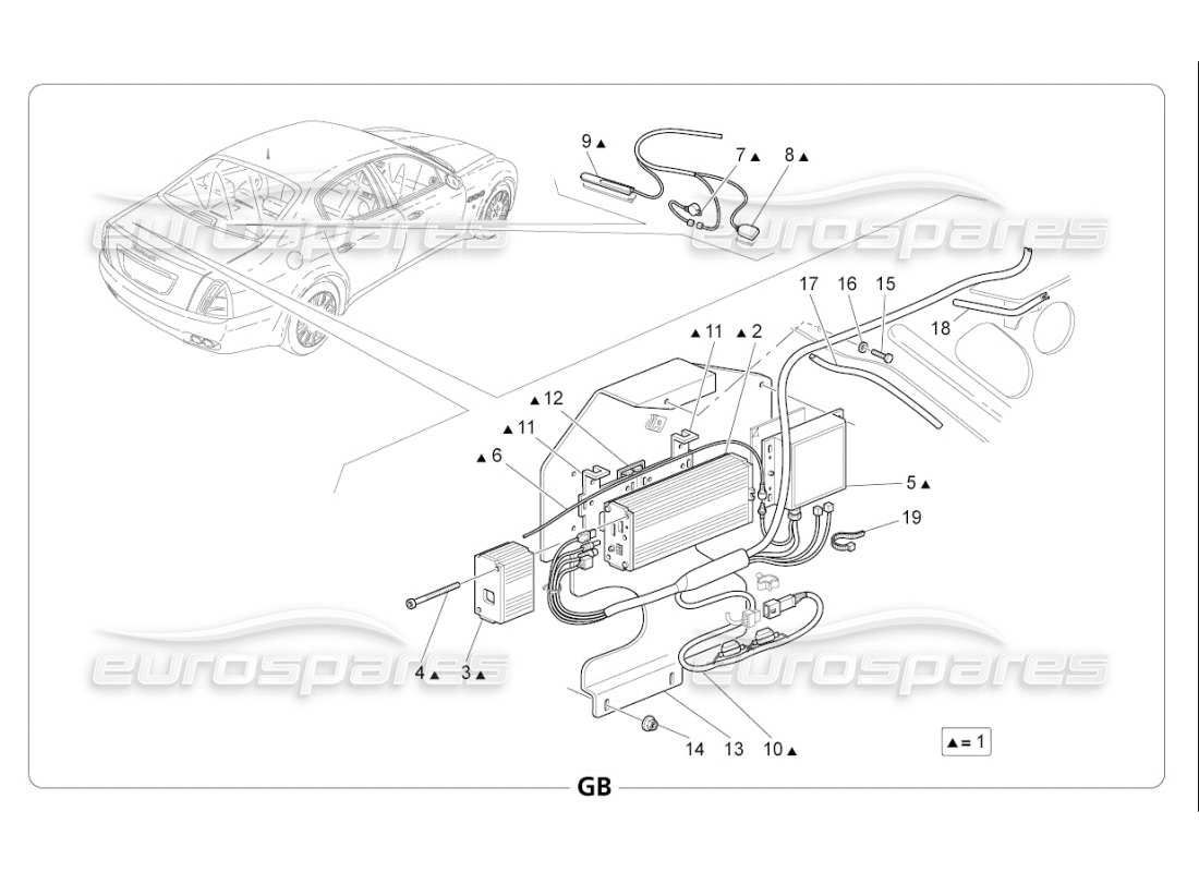 maserati qtp. (2008) 4.2 auto alarm and immobilizer system part diagram