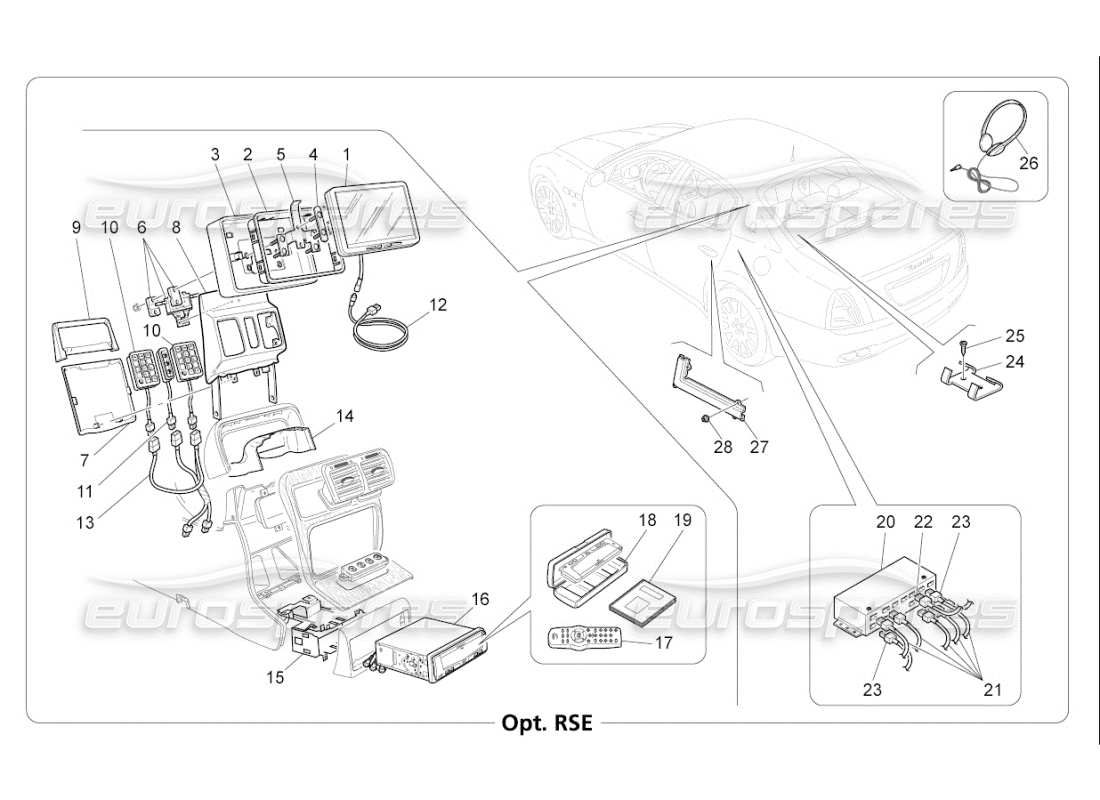 maserati qtp. (2008) 4.2 auto it system part diagram