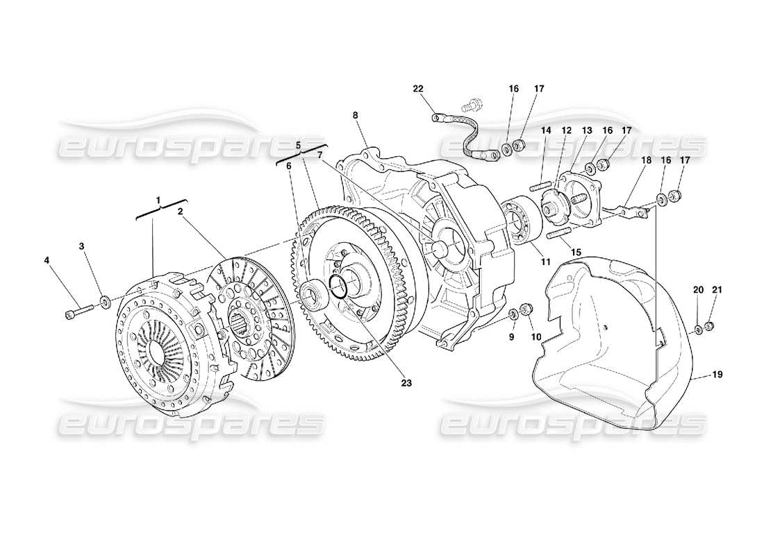 ferrari 355 (5.2 motronic) clutch part diagram