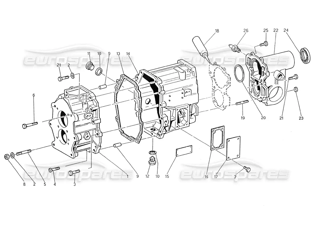 maserati karif 2.8 transmission box parts diagram