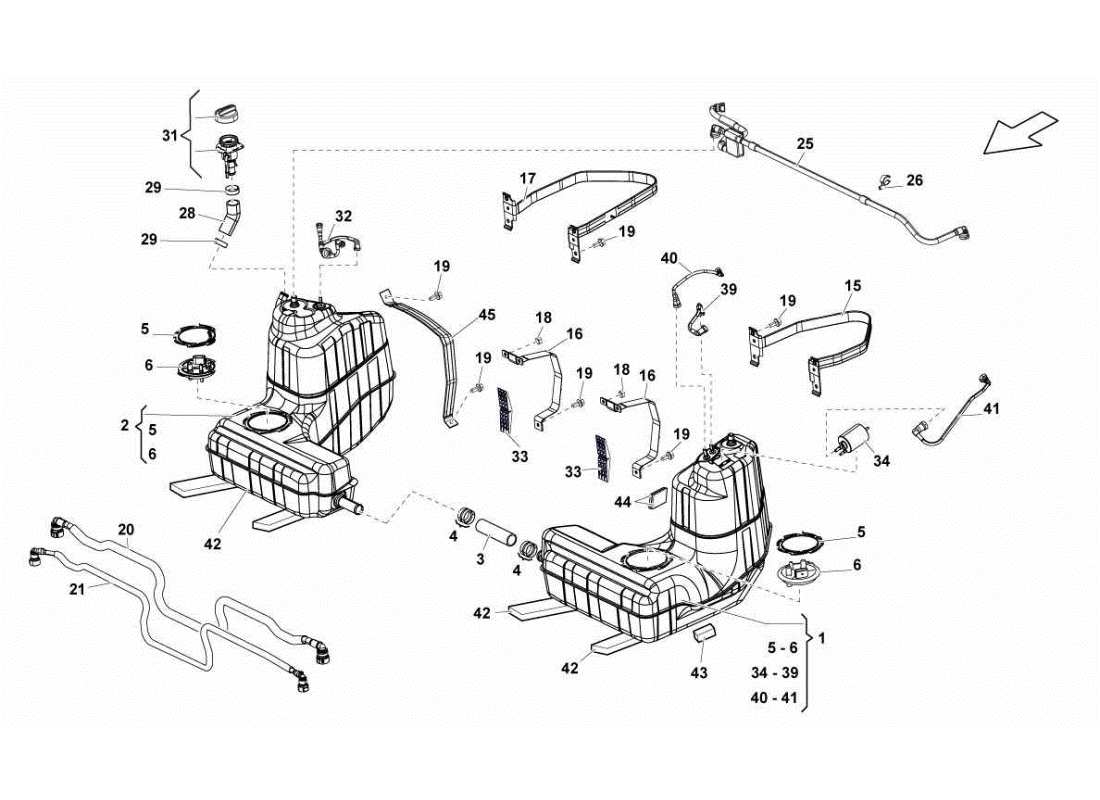 lamborghini gallardo sts ii sc tanks and implantations part diagram