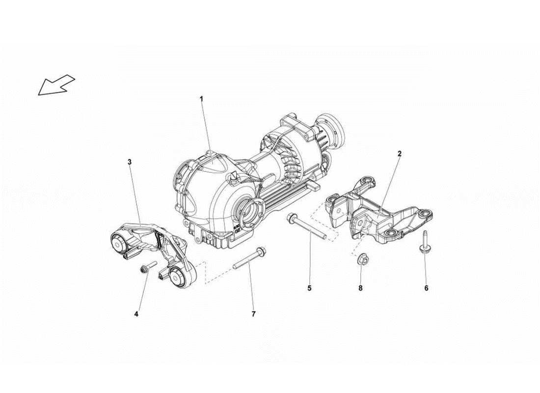 lamborghini gallardo lp570-4s perform front differential assembly parts diagram