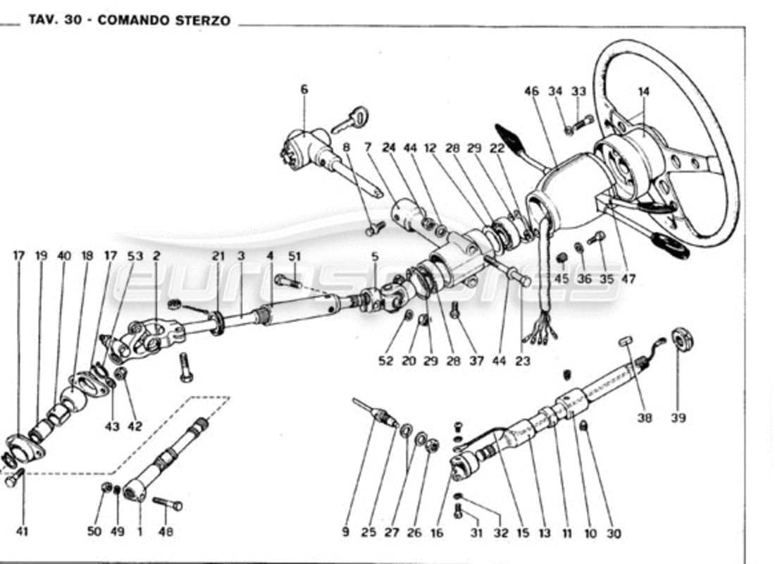 ferrari 246 gt series 1 steering control part diagram