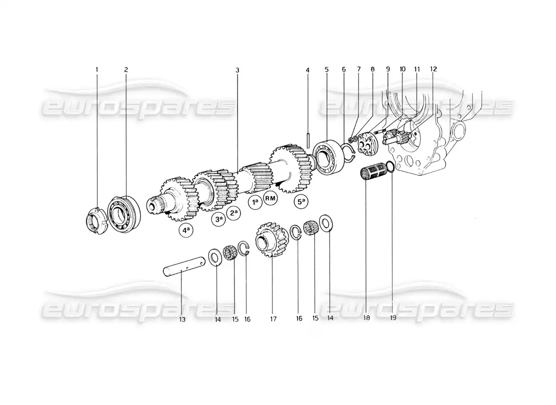 ferrari 400 gt (mechanical) main shaft oil pump (400 gt) parts diagram