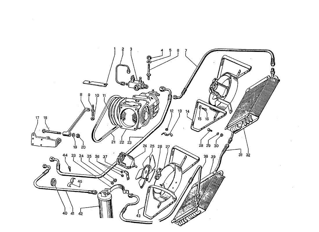 lamborghini jarama condizionatore (optional) parts diagram