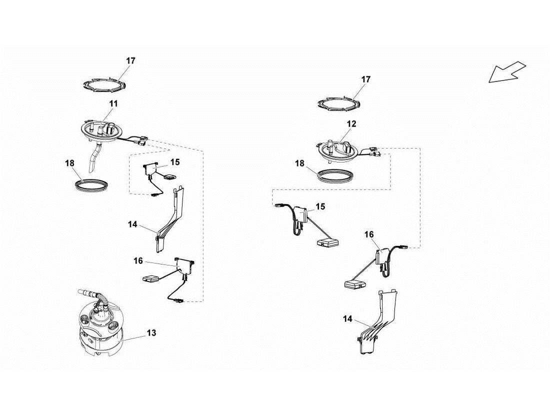 lamborghini gallardo lp570-4s perform pump - fuel sender parts diagram