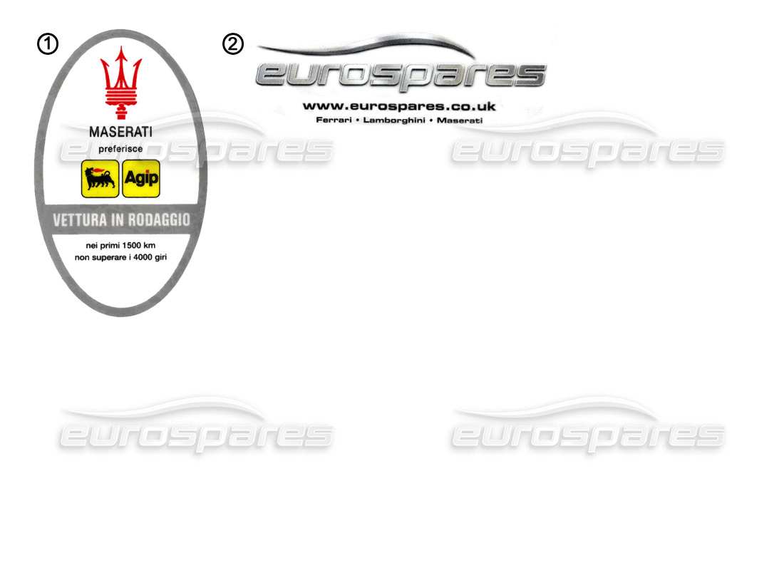 maserati miscellaneous maserati stickers - window stickers parts diagram