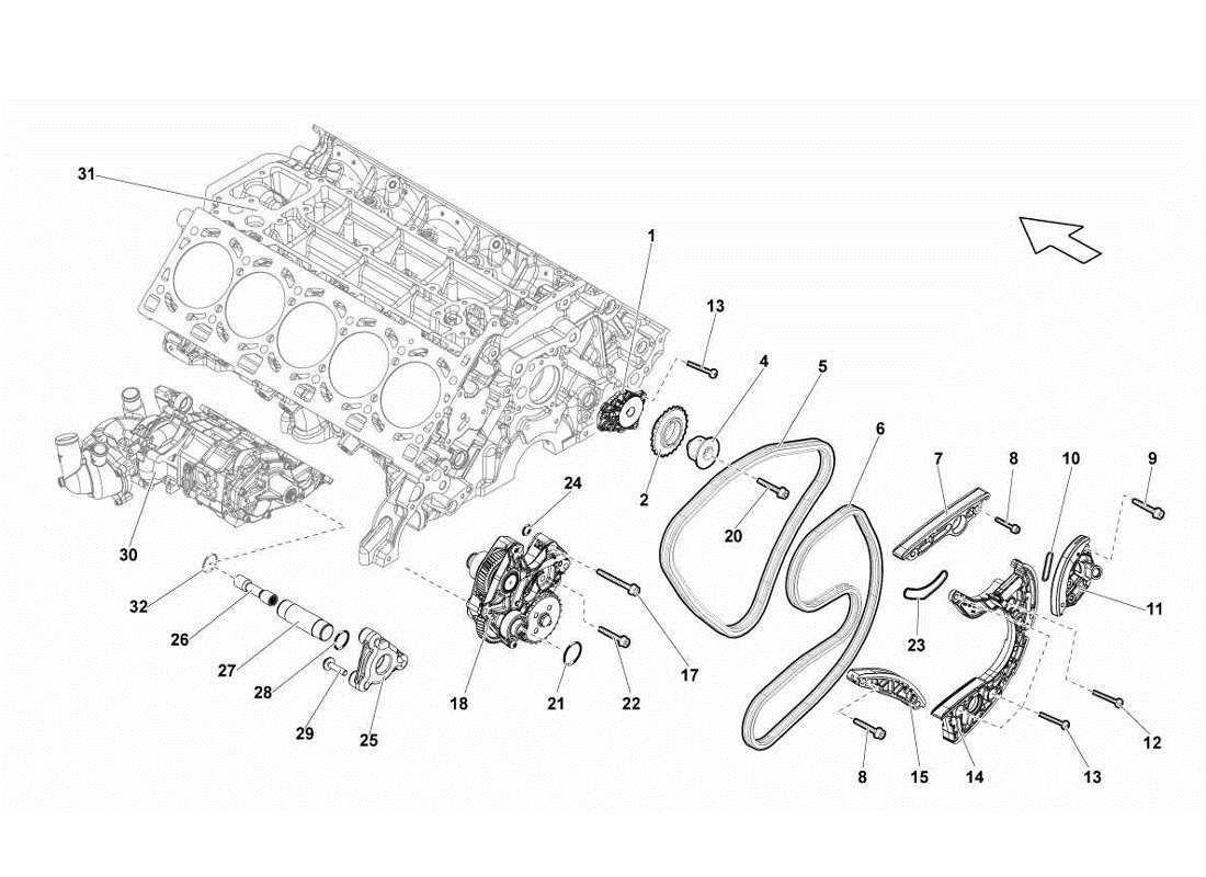 lamborghini gallardo lp560-4s update head timing system parts diagram