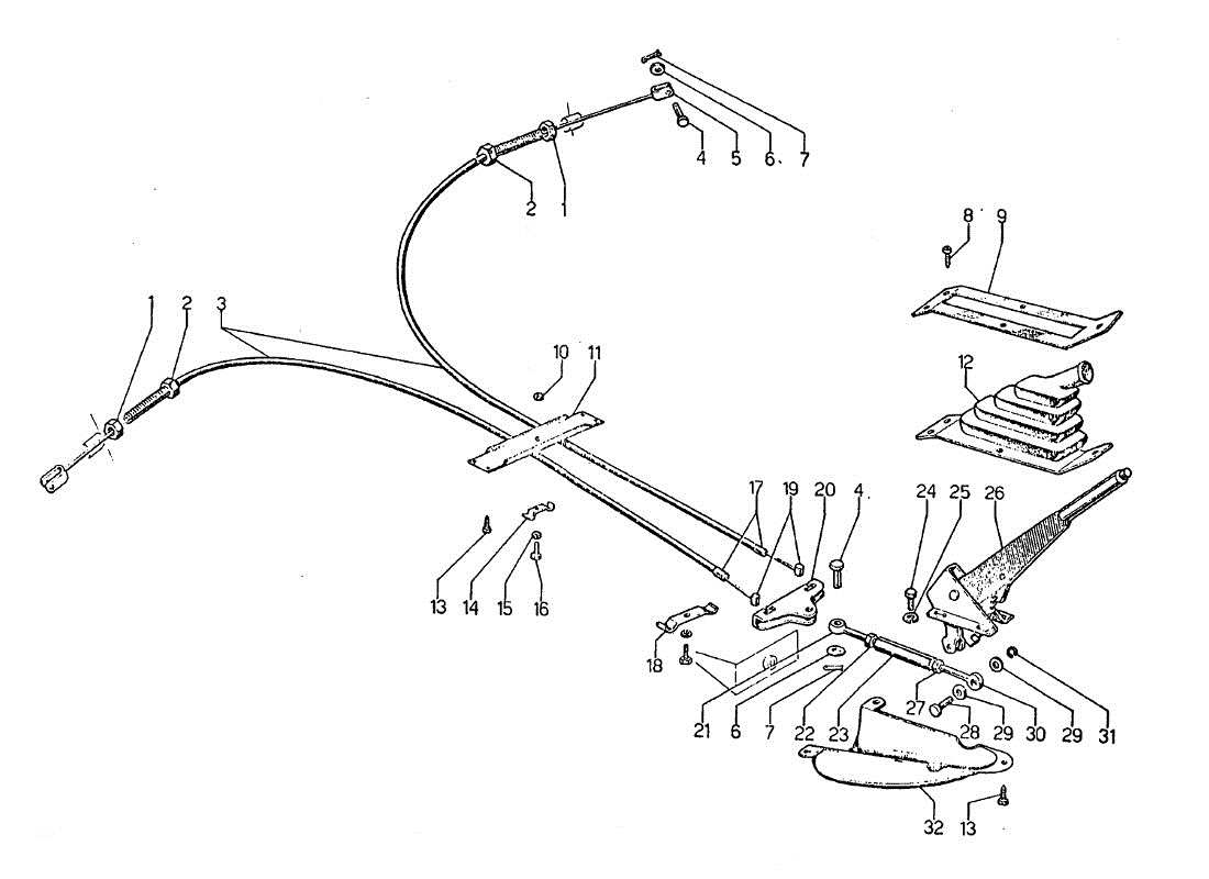 lamborghini jarama freno a mano parts diagram