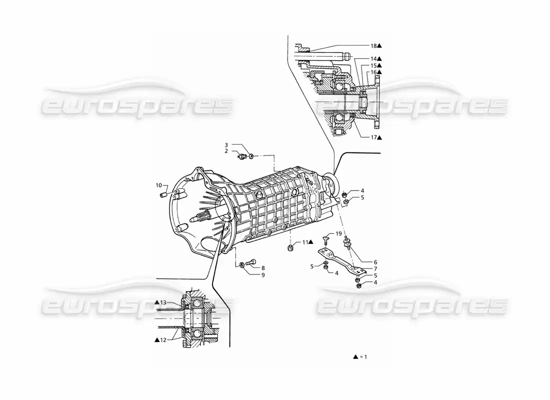maserati ghibli 2.8 gt (variante) getrag manual transmission 6 speed parts diagram