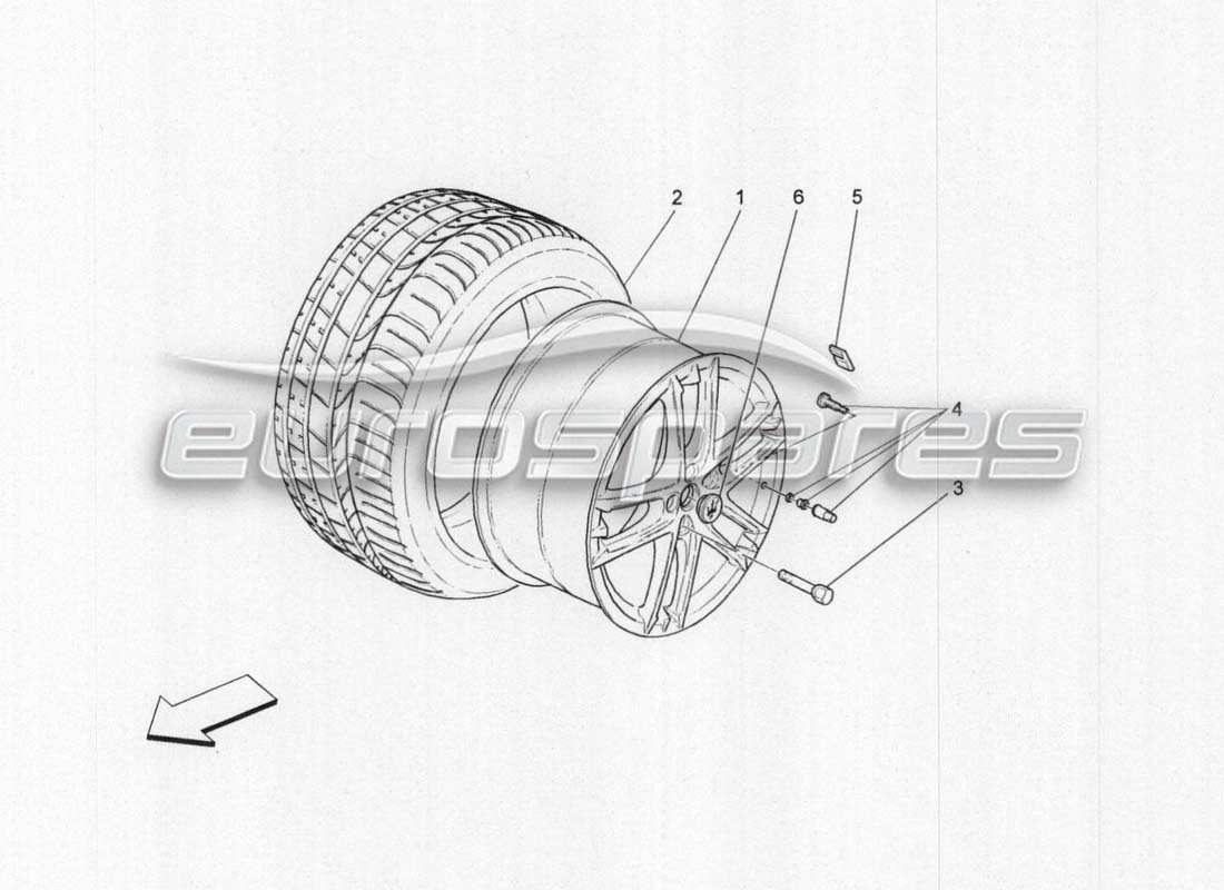 maserati grancabrio mc centenario wheels and tyres parts diagram