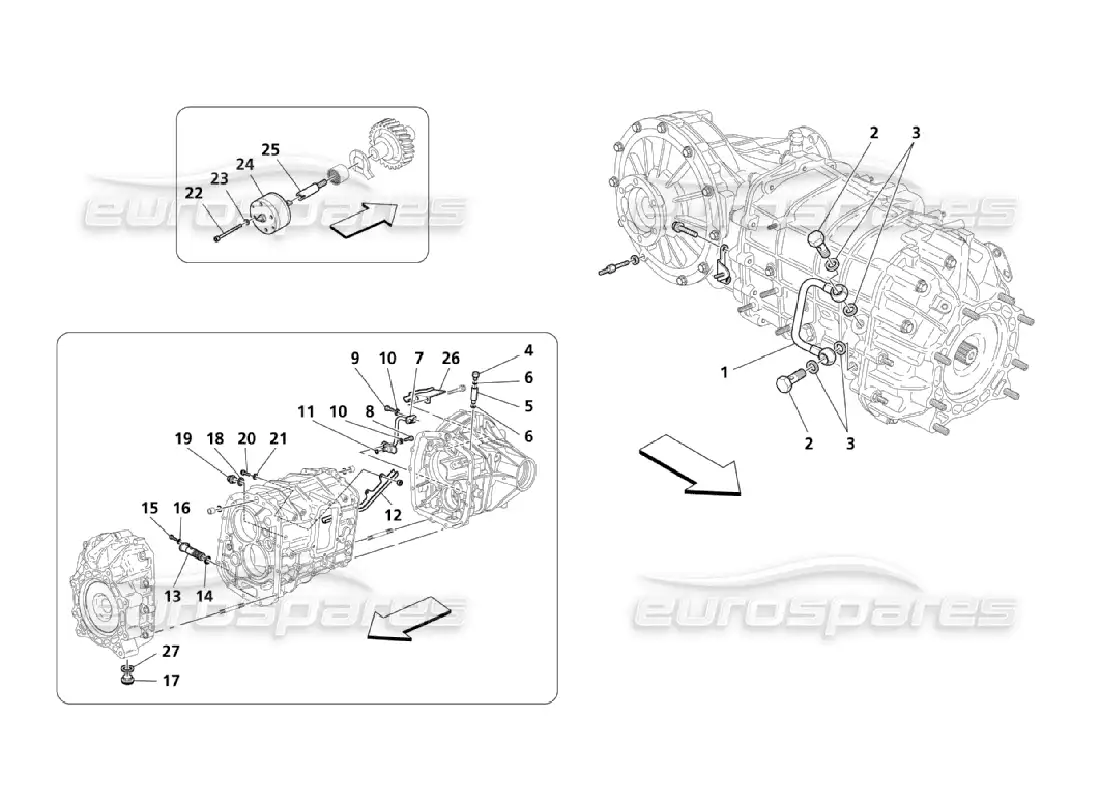 maserati qtp. (2006) 4.2 lubrication and cooling for gearbox oil parts diagram