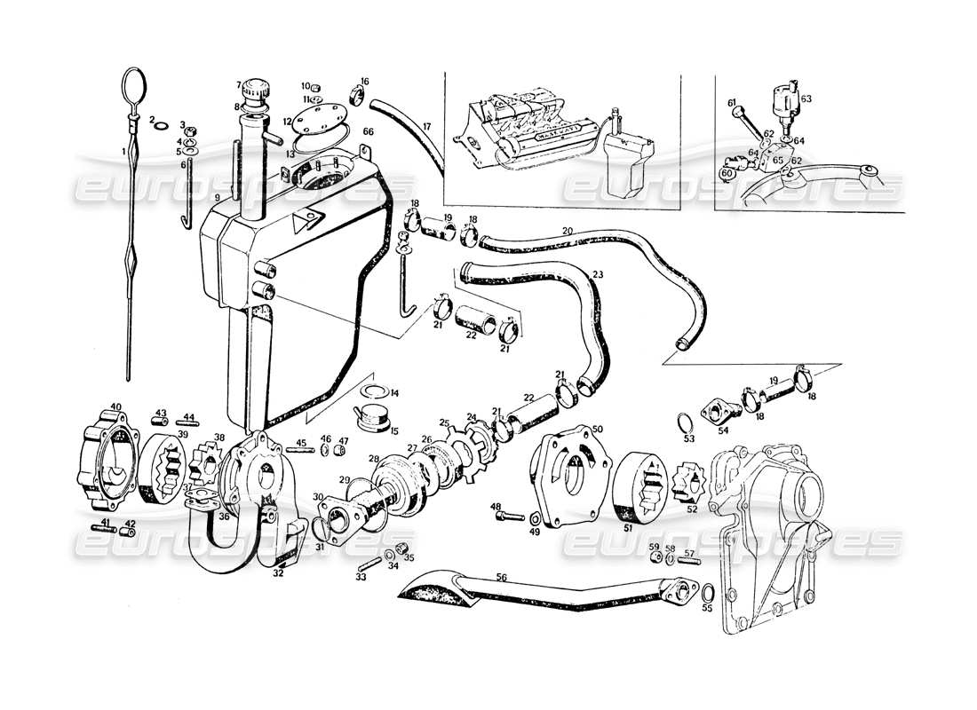 maserati khamsin oil pump part diagram