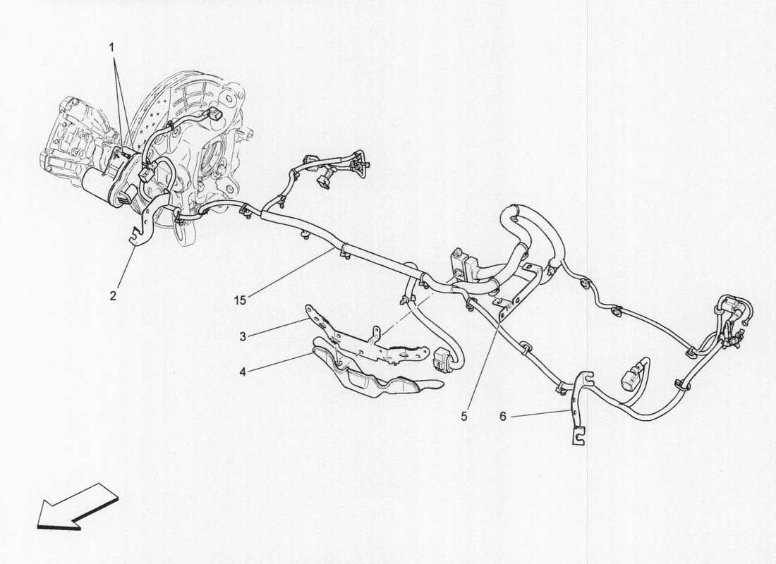 maserati qtp. v6 3.0 bt 410bhp 2wd 2017 parking brake parts diagram