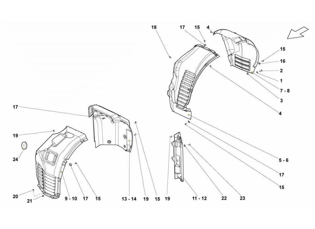 lamborghini gallardo sts ii sc wheelhouse parts diagram