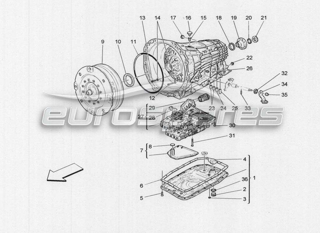 maserati grancabrio mc centenario gearbox housings part diagram